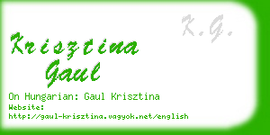 krisztina gaul business card